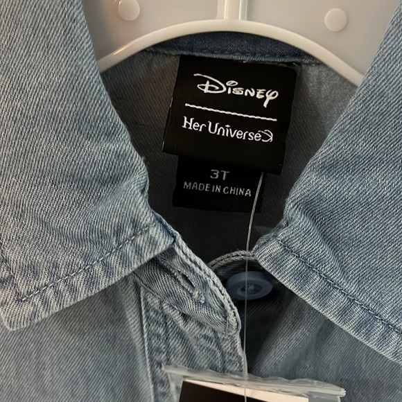 Disney Practically perfect button Jean shirt NWT  3T - Picture 5 of 8